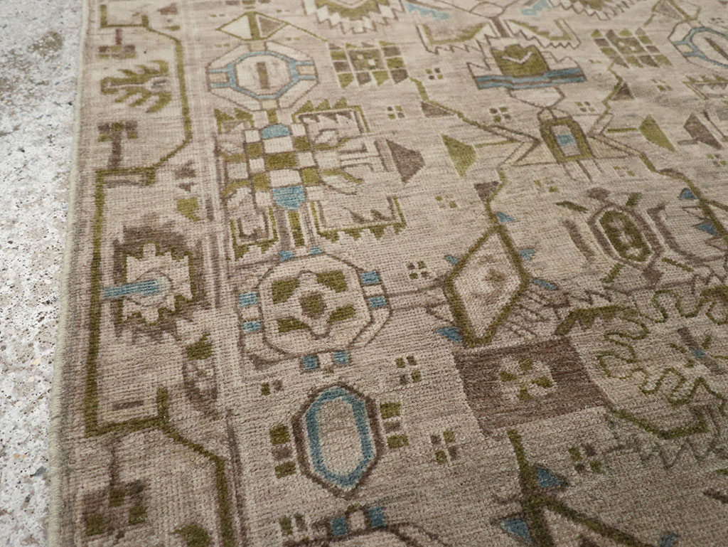 Vintage Persian Malayer Throw Rug (Pair: 1 of 2), No.32016 - Galerie Shabab