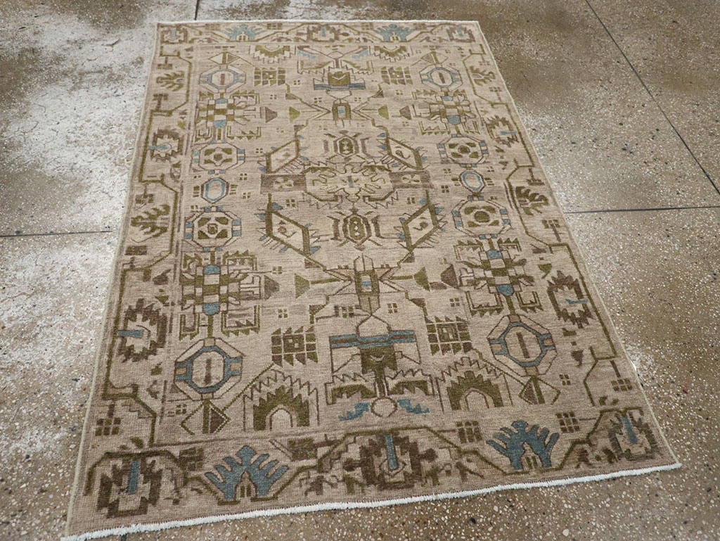 Vintage Persian Malayer Throw Rug (Pair: 1 of 2), No.32016 - Galerie Shabab