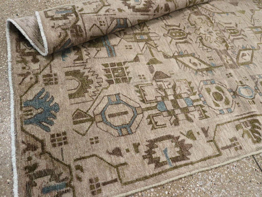 Vintage Persian Malayer Throw Rug (Pair: 1 of 2), No.32016 - Galerie Shabab