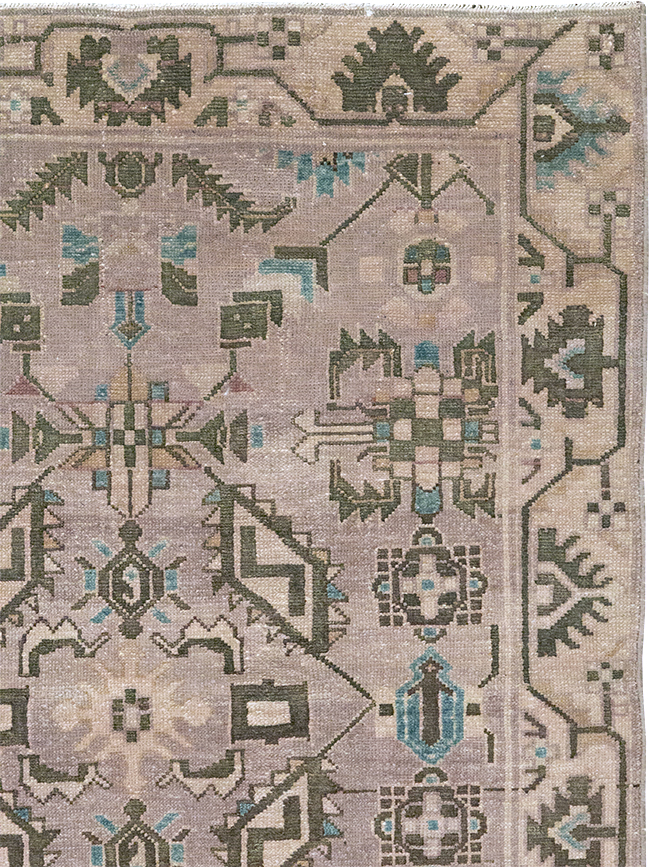 Vintage Persian Malayer Throw Rug, No.32017 - Galerie Shabab