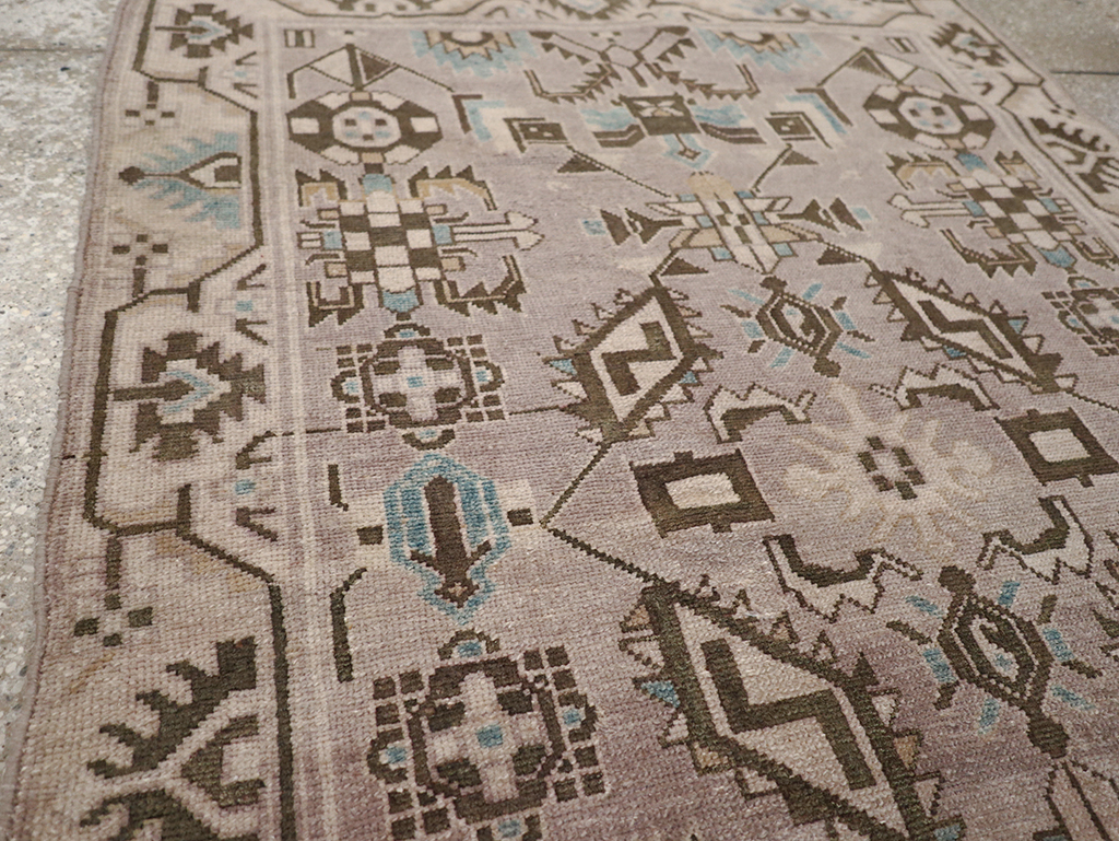 Vintage Persian Malayer Throw Rug, No.32017 - Galerie Shabab