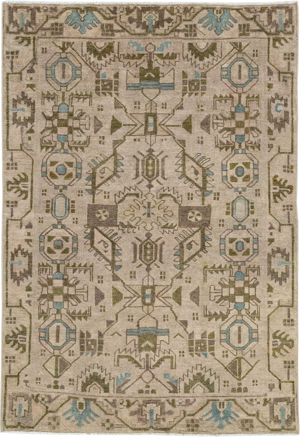 Vintage Persian Malayer Throw Rug (Pair: 2 of 2), No.32018 - Galerie Shabab