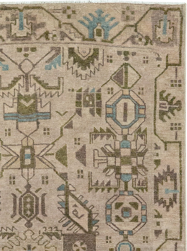 Vintage Persian Malayer Throw Rug (Pair: 2 of 2), No.32018 - Galerie Shabab