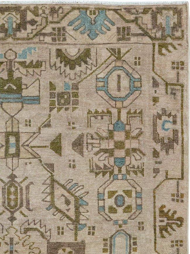 Vintage Persian Malayer Throw Rug (Pair: 2 of 2), No.32018 - Galerie Shabab