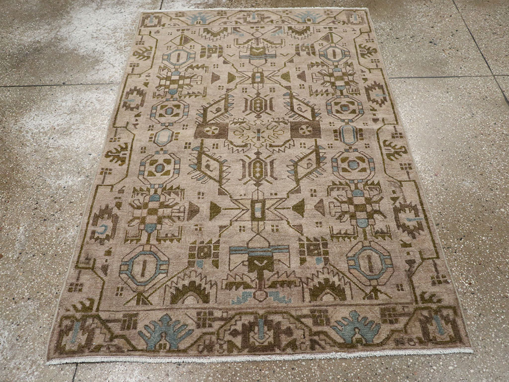 Vintage Persian Malayer Throw Rug (Pair: 2 of 2), No.32018 - Galerie Shabab