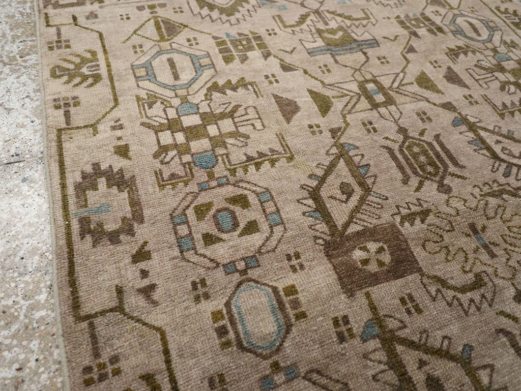 Vintage Persian Malayer Throw Rug (Pair: 2 of 2), No.32018 - Galerie Shabab