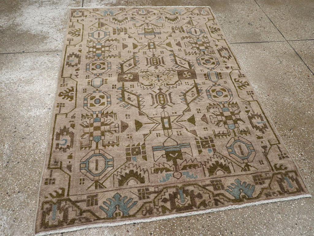 Vintage Persian Malayer Throw Rug (Pair: 2 of 2), No.32018 - Galerie Shabab