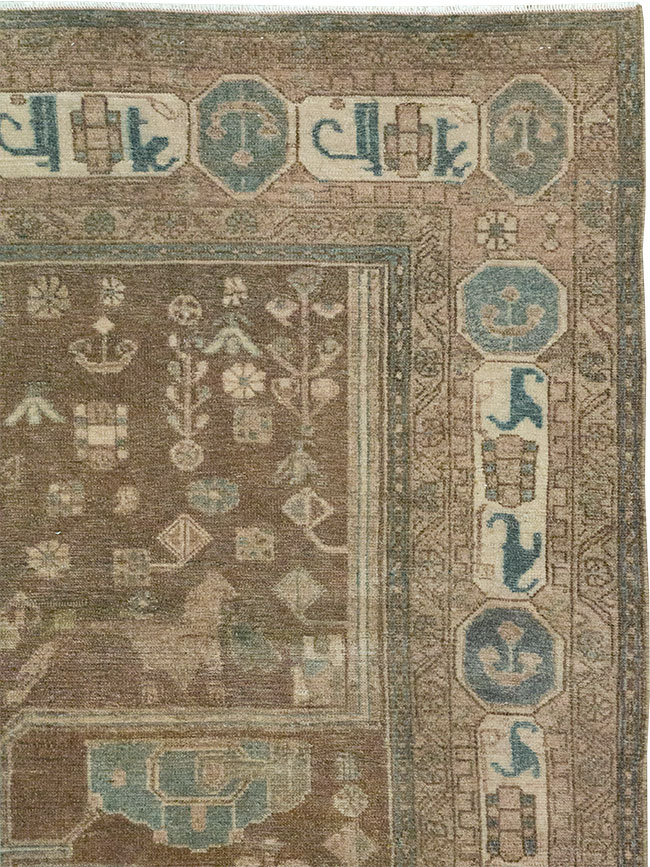 Vintage Persian Malayer Accent Rug, No.32019 - Galerie Shabab