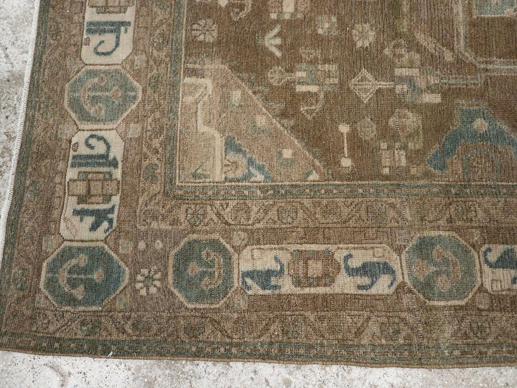 Vintage Persian Malayer Accent Rug, No.32019 - Galerie Shabab