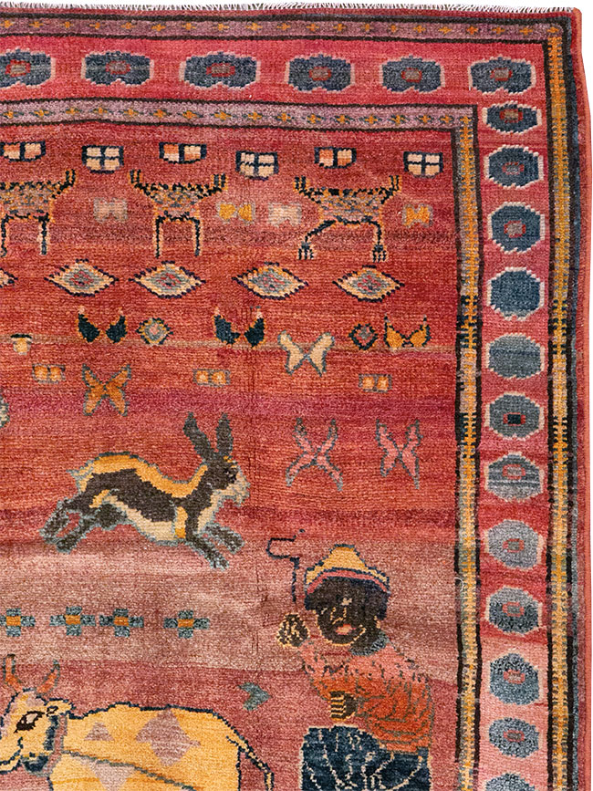 Vintage Persian Lori Pictorial Rug, No.32031 - Galerie Shabab