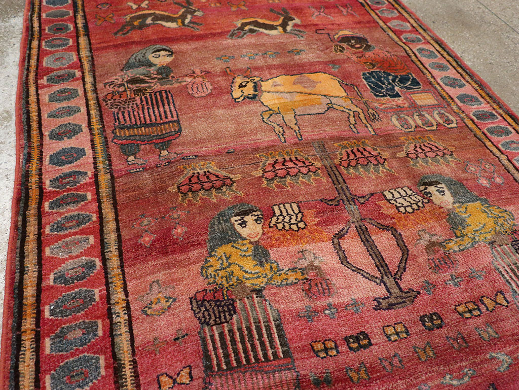 Vintage Persian Lori Pictorial Rug, No.32031 - Galerie Shabab