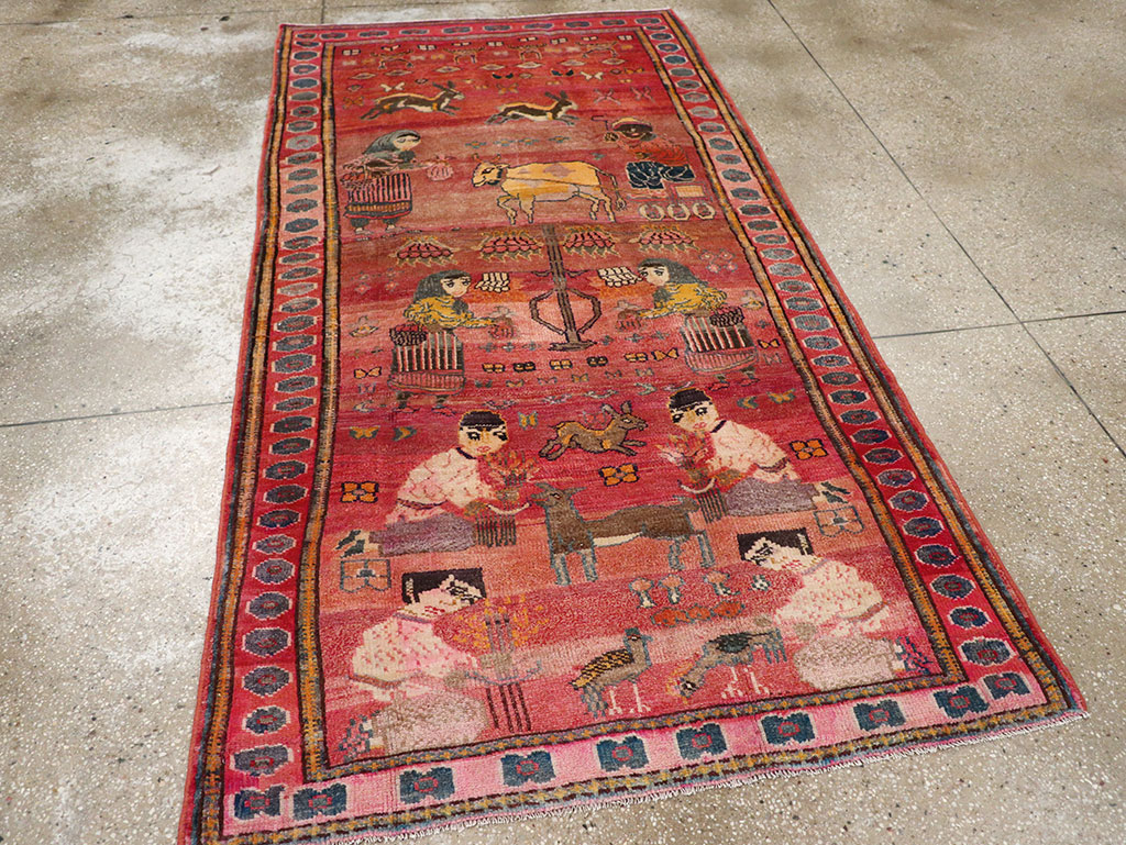 Vintage Persian Lori Pictorial Rug, No.32031 - Galerie Shabab