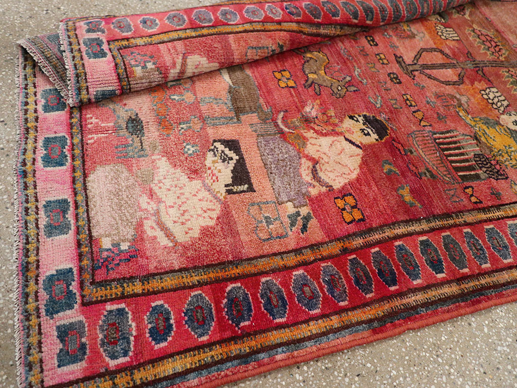 Vintage Persian Lori Pictorial Rug, No.32031 - Galerie Shabab