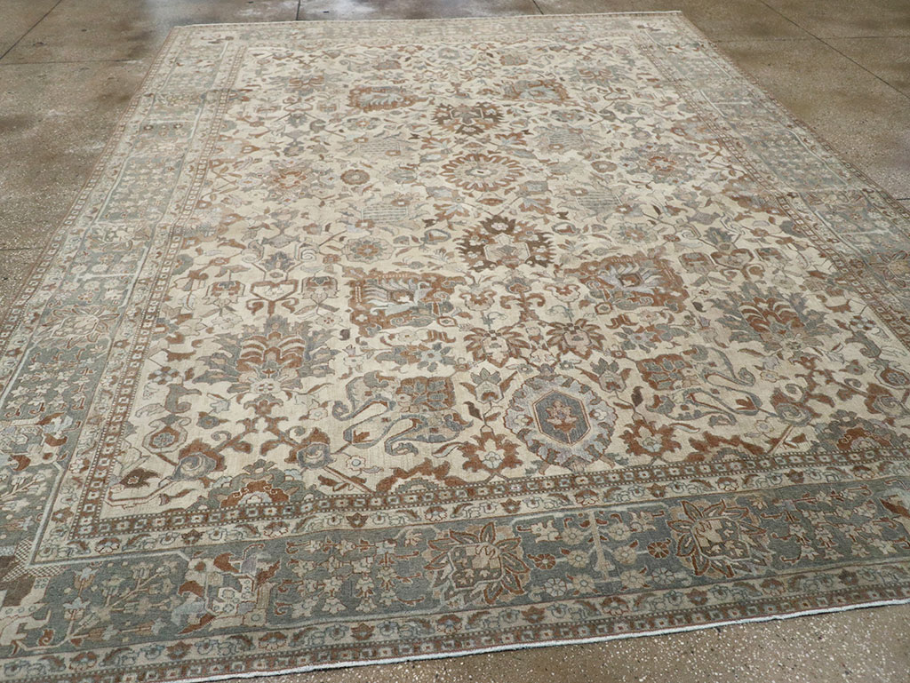 Antique Persian Tabriz Room Size Carpet, No.32032 - Galerie Shabab
