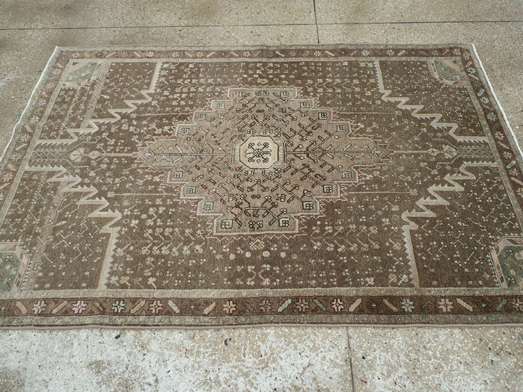 Vintage Persian Malayer Accent Rug, No.32036 - Galerie Shabab