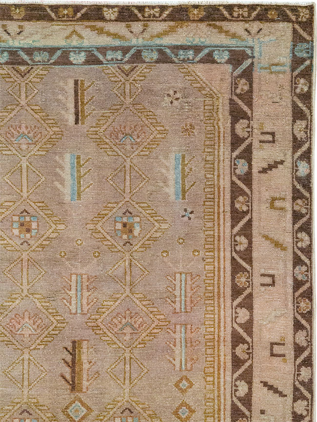Vintage Persian Malayer Accent Rug, No.32037 - Galerie Shabab