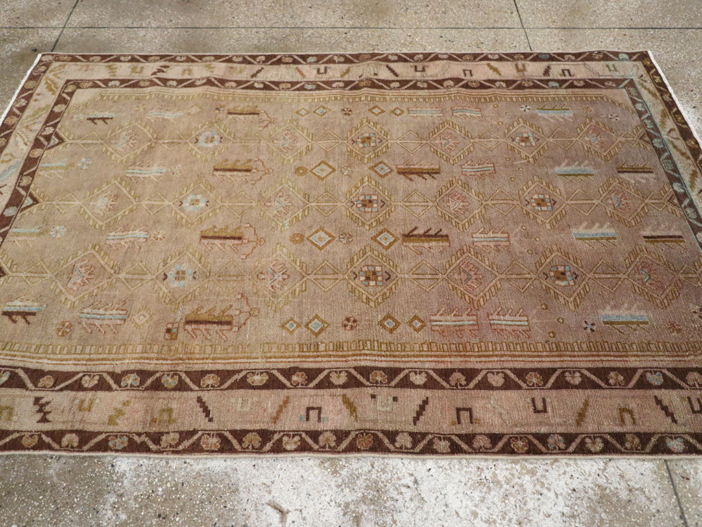 Vintage Persian Malayer Accent Rug, No.32037 - Galerie Shabab