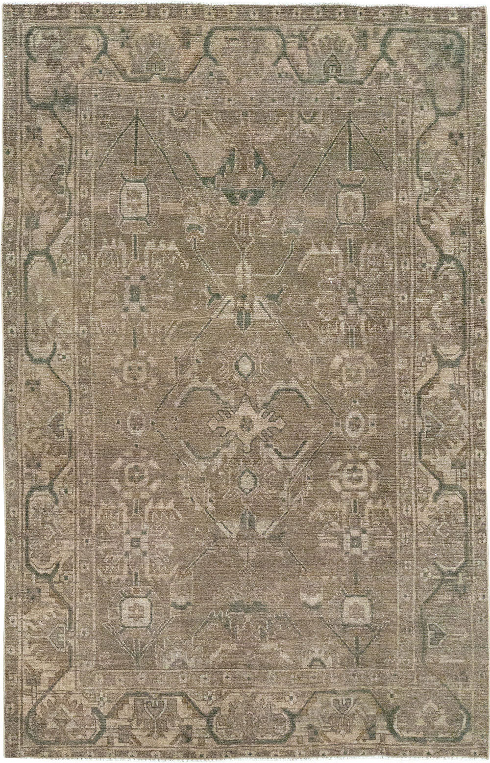 Vintage Persian Malayer Accent Rug, No.32038 - Galerie Shabab