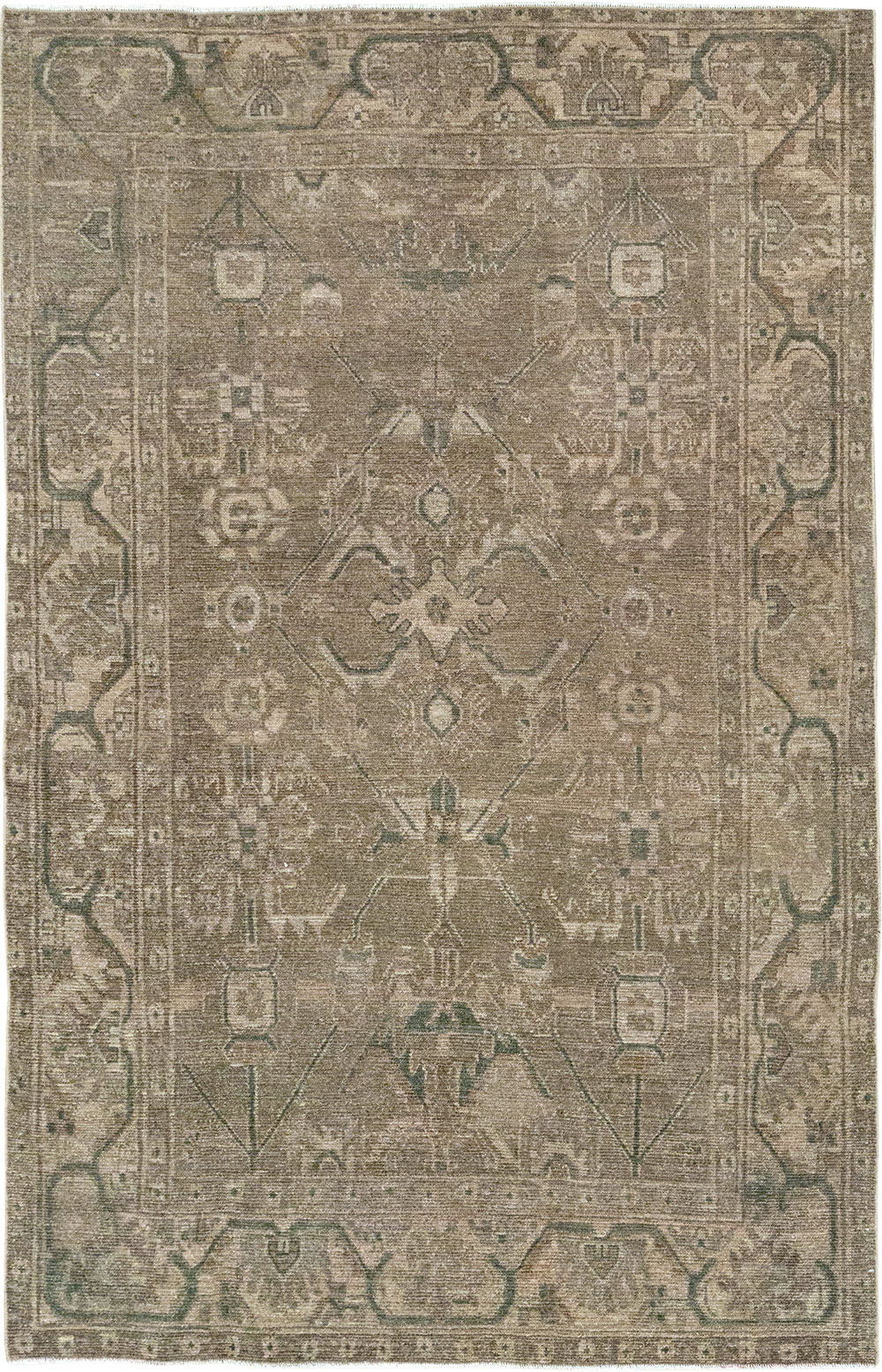Vintage Persian Malayer Accent Rug, No.32038 - Galerie Shabab