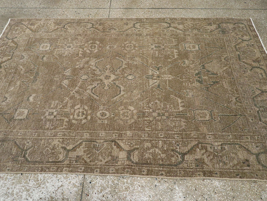 Vintage Persian Malayer Accent Rug, No.32038 - Galerie Shabab