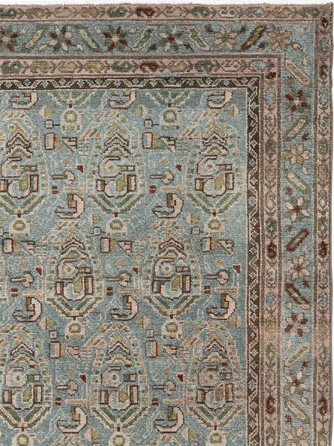 Vintage Persian Malayer Throw Rug, No.32041 - Galerie Shabab
