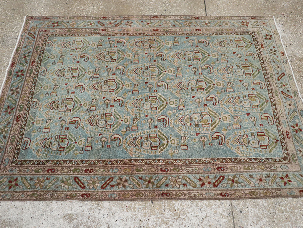 Vintage Persian Malayer Throw Rug, No.32041 - Galerie Shabab