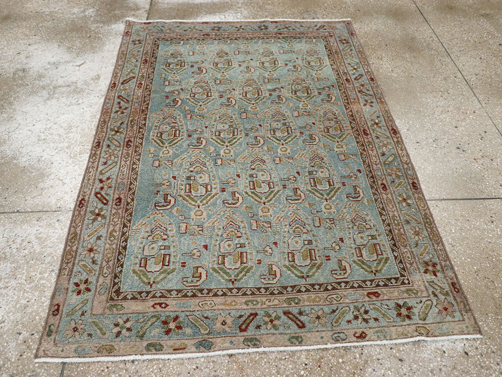 Vintage Persian Malayer Throw Rug, No.32041 - Galerie Shabab