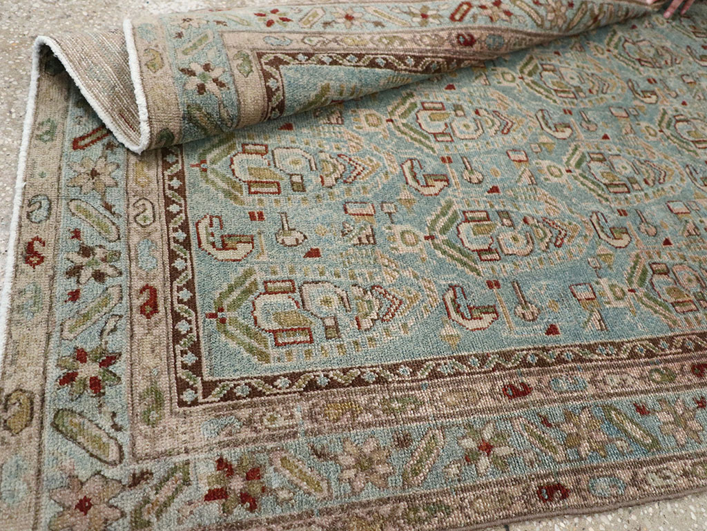 Vintage Persian Malayer Throw Rug, No.32041 - Galerie Shabab
