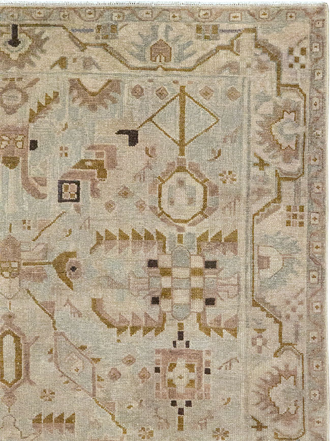 Vintage Persian Malayer Throw Rug, No.32042 - Galerie Shabab