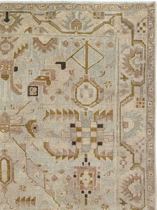 Vintage Persian Malayer Throw Rug, No.32042 - Galerie Shabab