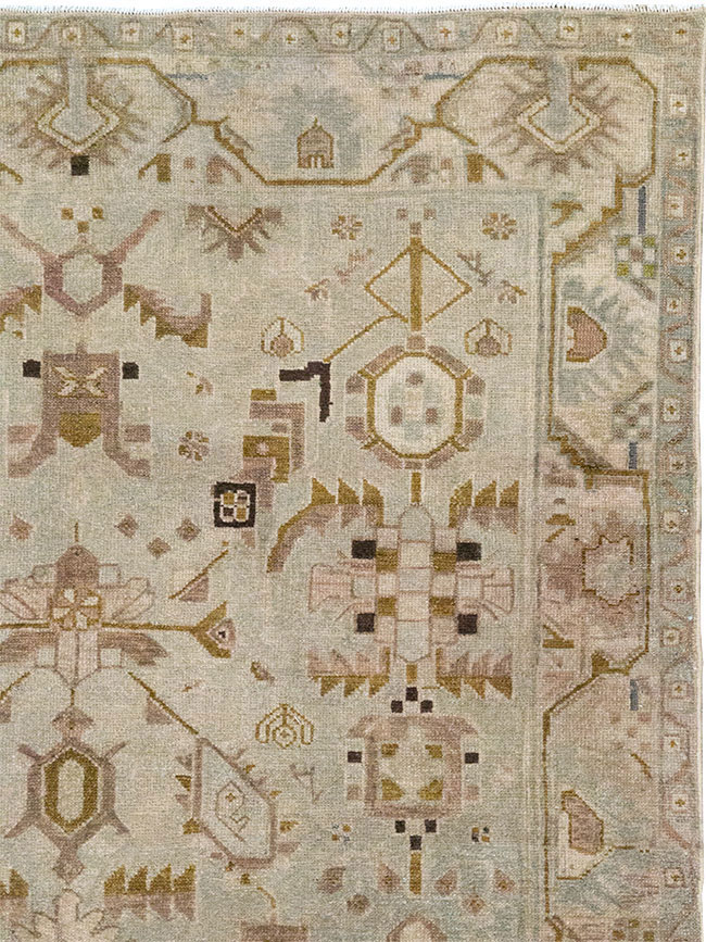 Vintage Persian Malayer Throw Rug, No.32042 - Galerie Shabab