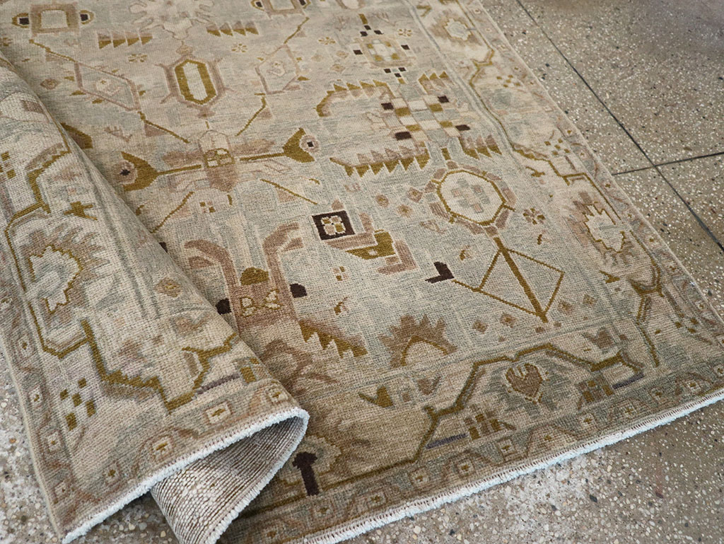 Vintage Persian Malayer Throw Rug, No.32042 - Galerie Shabab