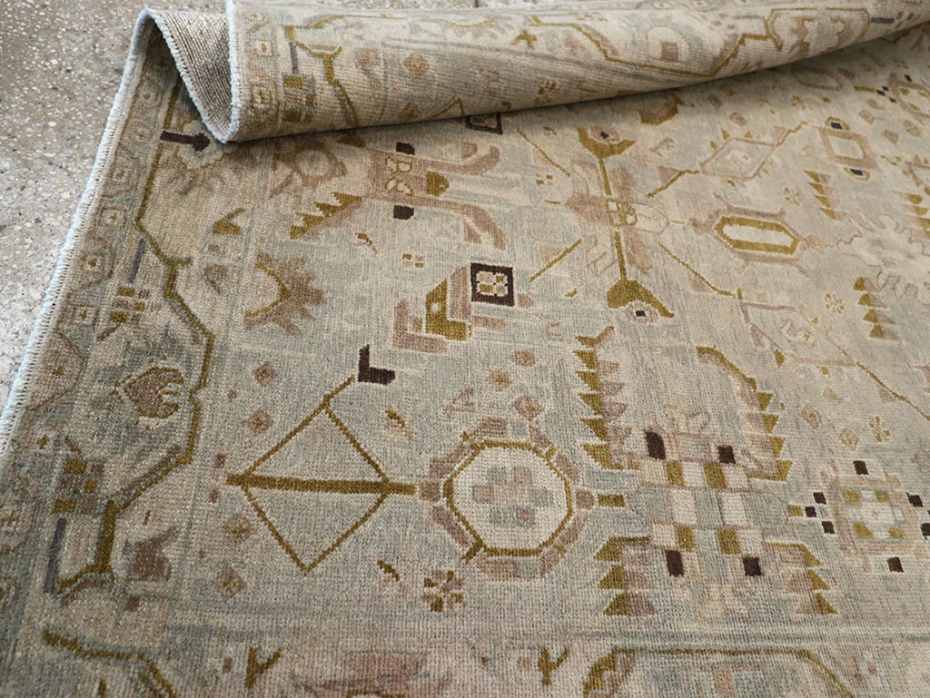 Vintage Persian Malayer Throw Rug, No.32042 - Galerie Shabab