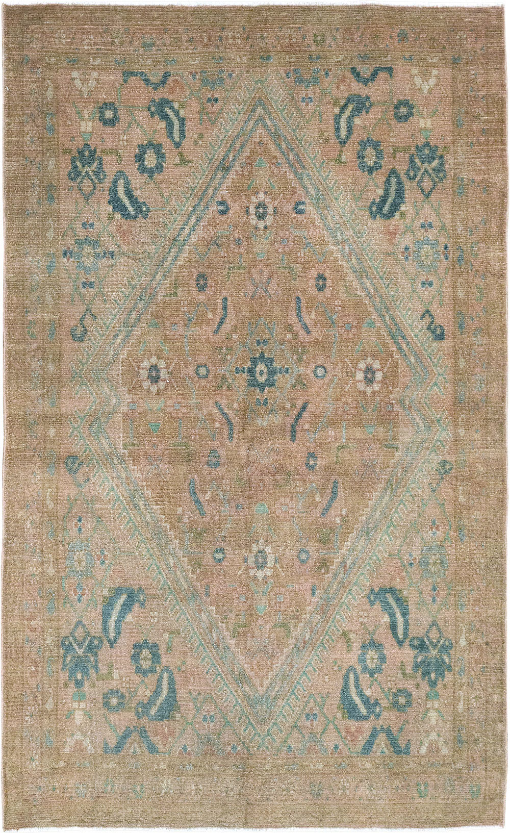 Vintage Persian Malayer Throw Rug, No.32047 - Galerie Shabab