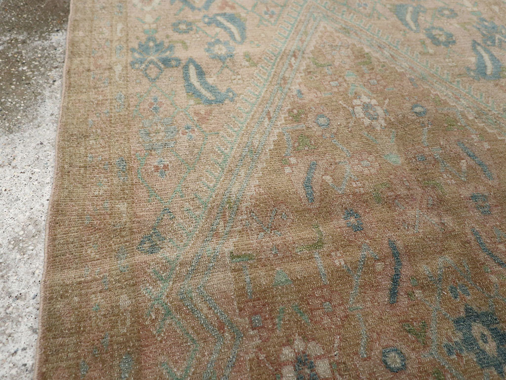 Vintage Persian Malayer Throw Rug, No.32047 - Galerie Shabab