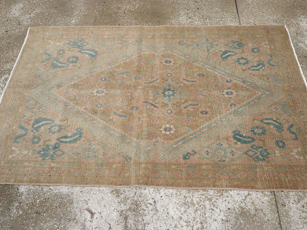 Vintage Persian Malayer Throw Rug, No.32047 - Galerie Shabab