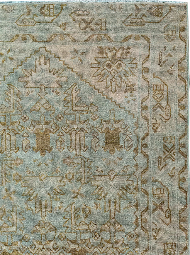 Vintage Persian Malayer Throw Rug, No.32048 - Galerie Shabab