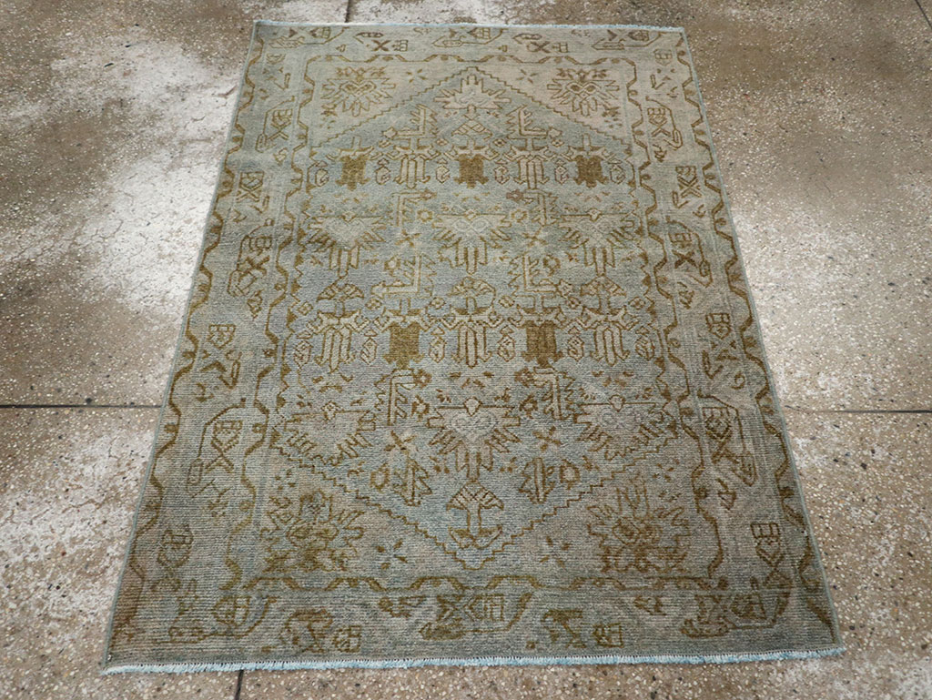 Vintage Persian Malayer Throw Rug, No.32048 - Galerie Shabab