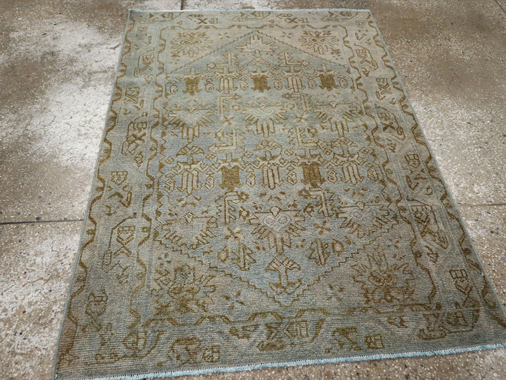 Vintage Persian Malayer Throw Rug, No.32048 - Galerie Shabab