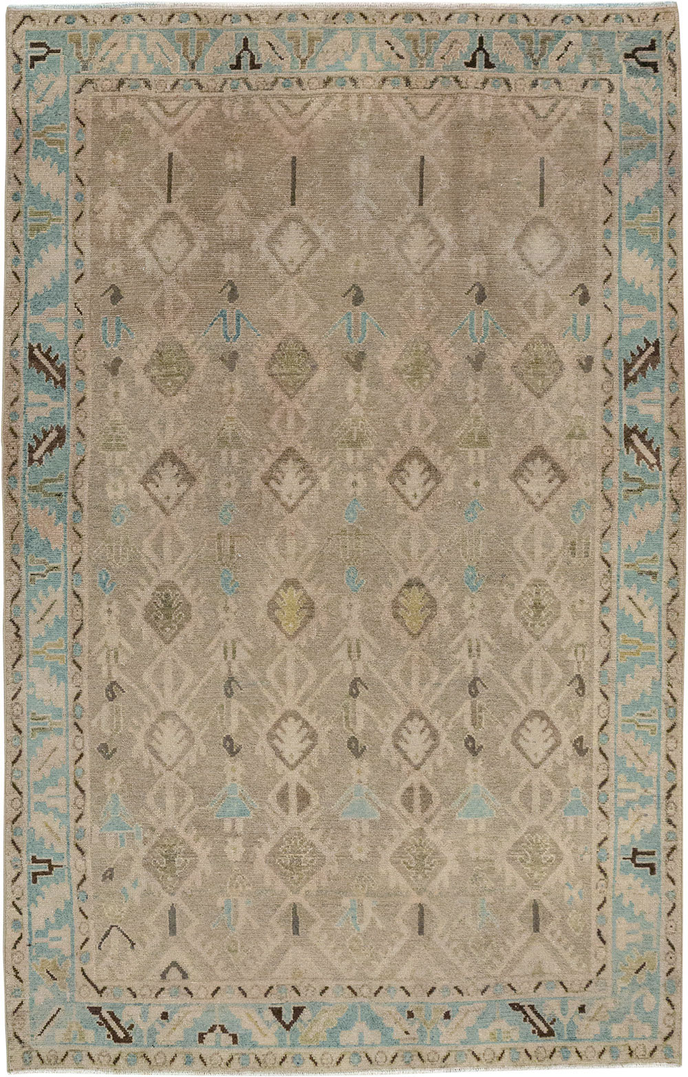 Vintage Persian Malayer Accent Rug, No.32050 - Galerie Shabab