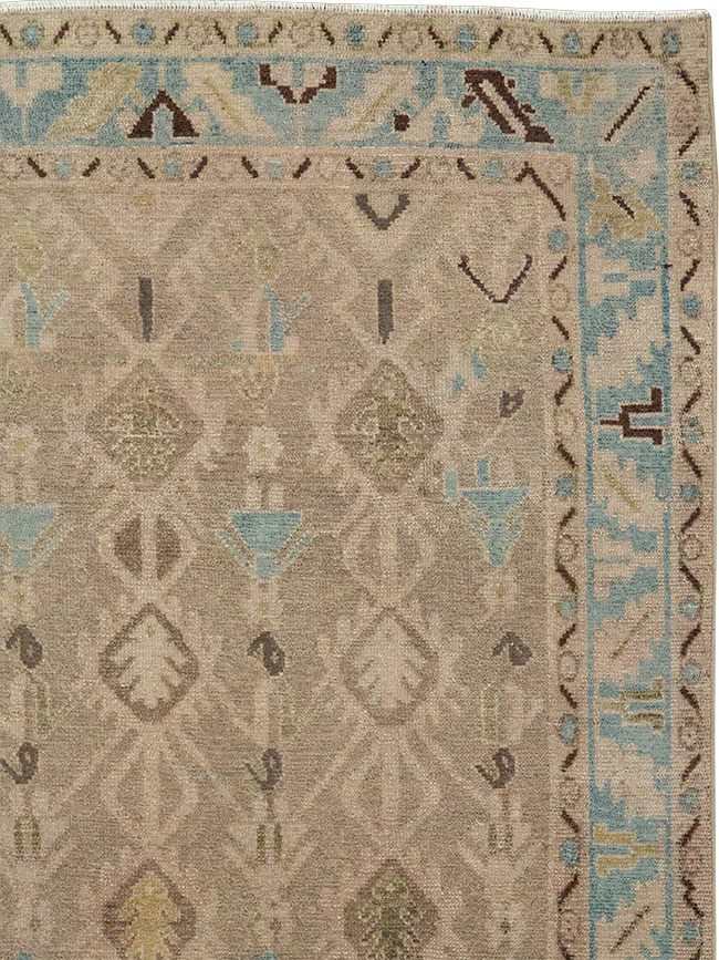 Vintage Persian Malayer Accent Rug, No.32050 - Galerie Shabab
