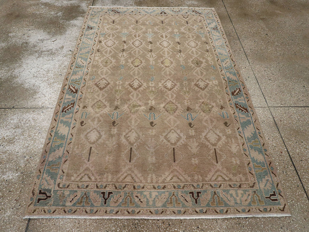 Vintage Persian Malayer Accent Rug, No.32050 - Galerie Shabab