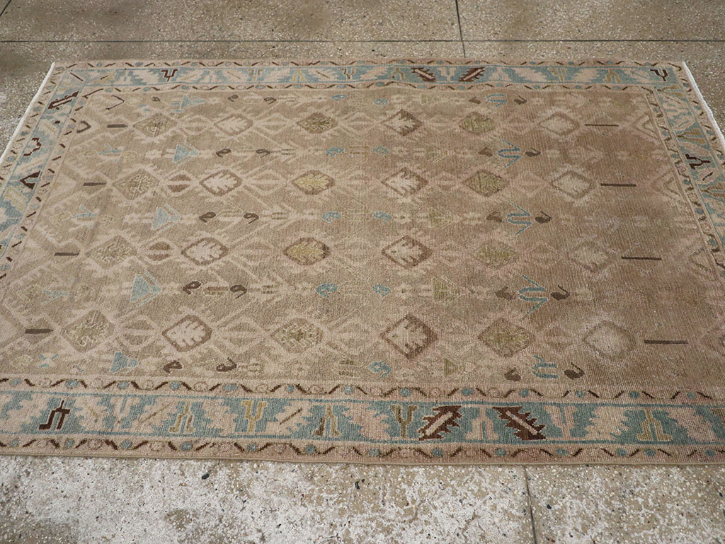 Vintage Persian Malayer Accent Rug, No.32050 - Galerie Shabab