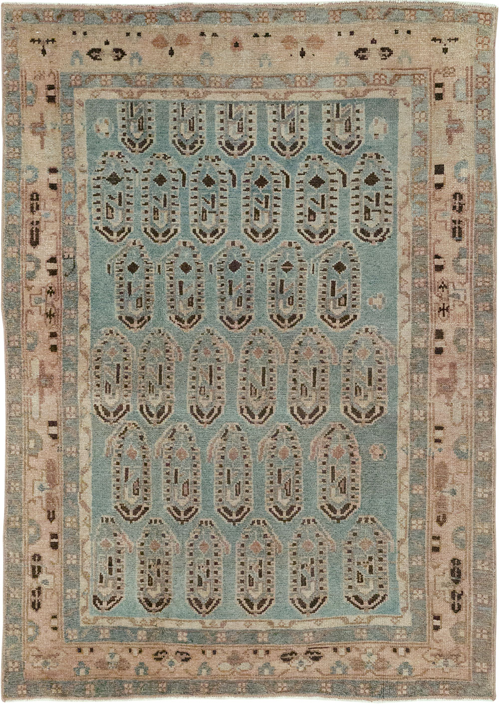 Vintage Persian Malayer Throw Rug, No.32051 - Galerie Shabab