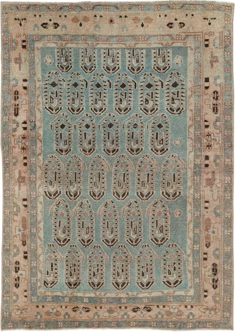Vintage Persian Malayer Throw Rug, No.32051 - Galerie Shabab