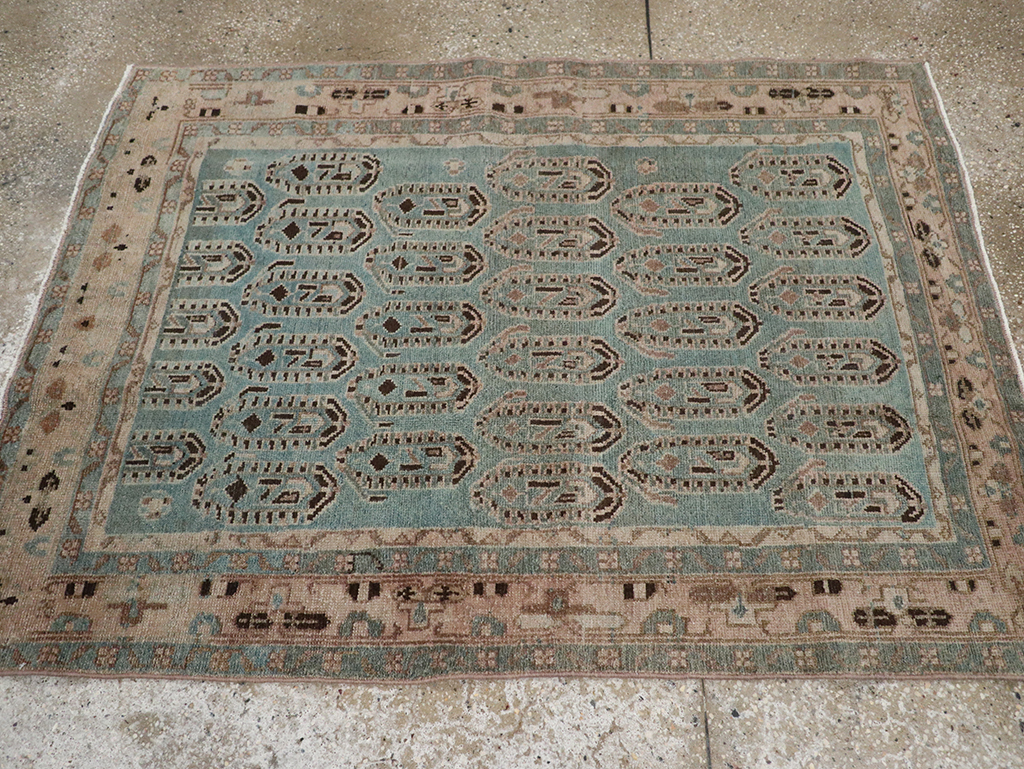 Vintage Persian Malayer Throw Rug, No.32051 - Galerie Shabab