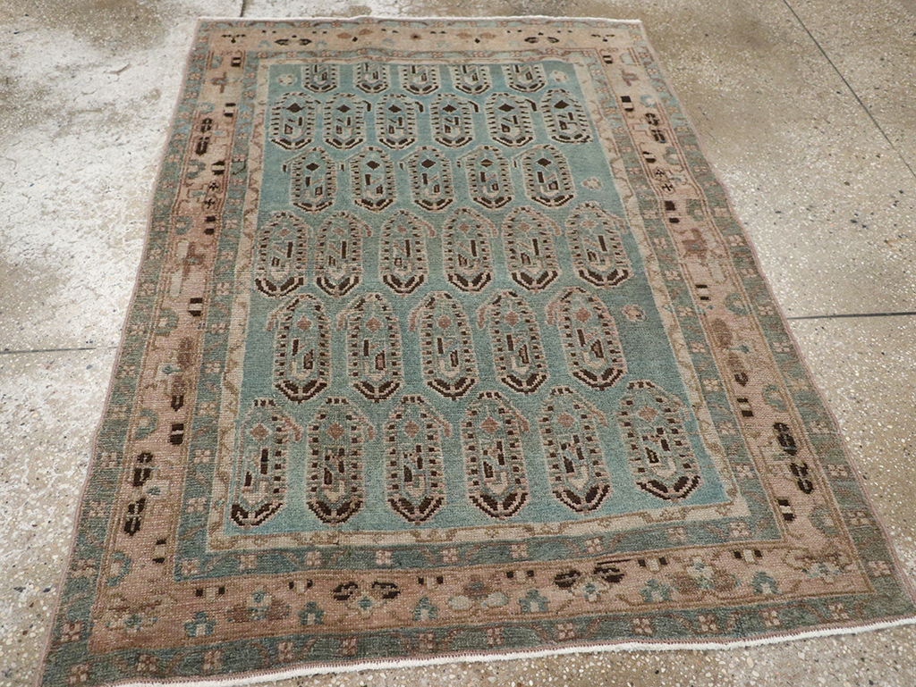 Vintage Persian Malayer Throw Rug, No.32051 - Galerie Shabab