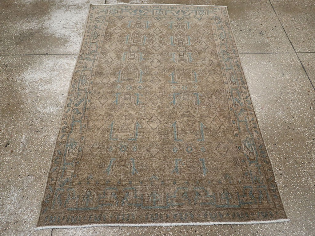 Vintage Persian Malayer Throw Rug, No.32052 - Galerie Shabab