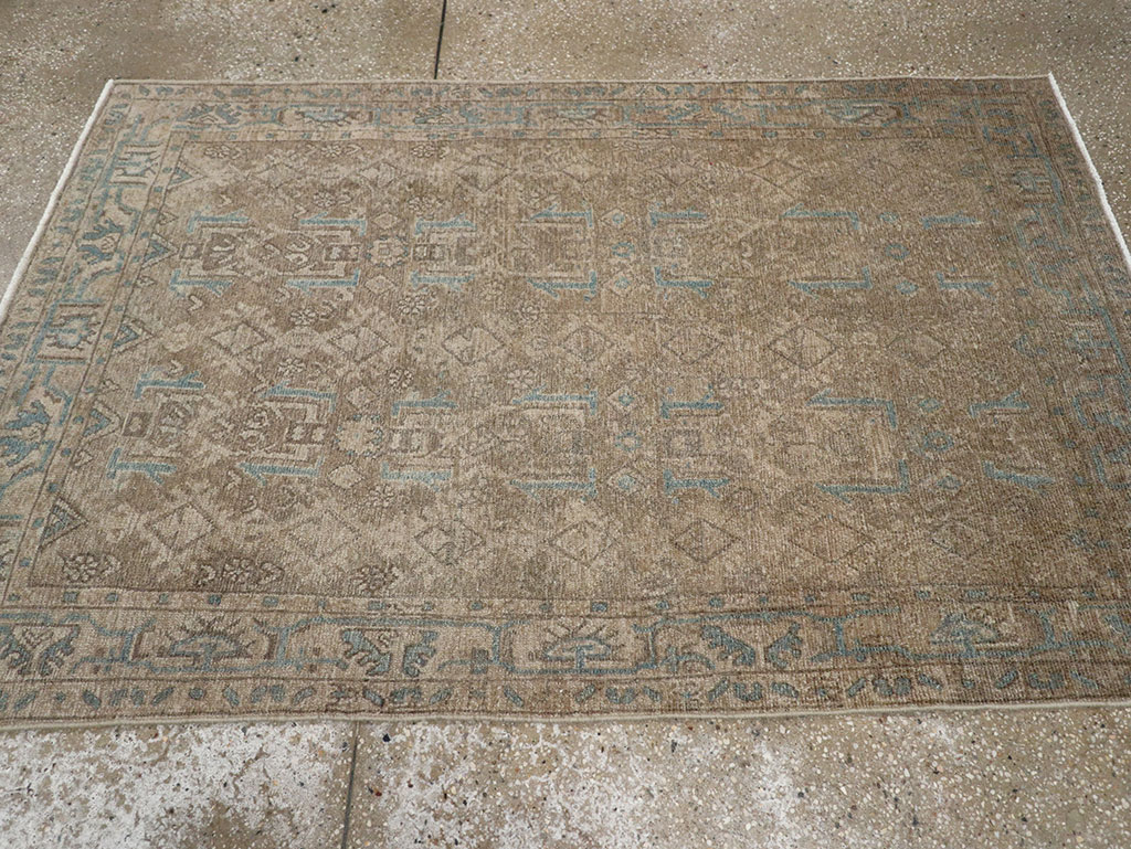 Vintage Persian Malayer Throw Rug, No.32052 - Galerie Shabab