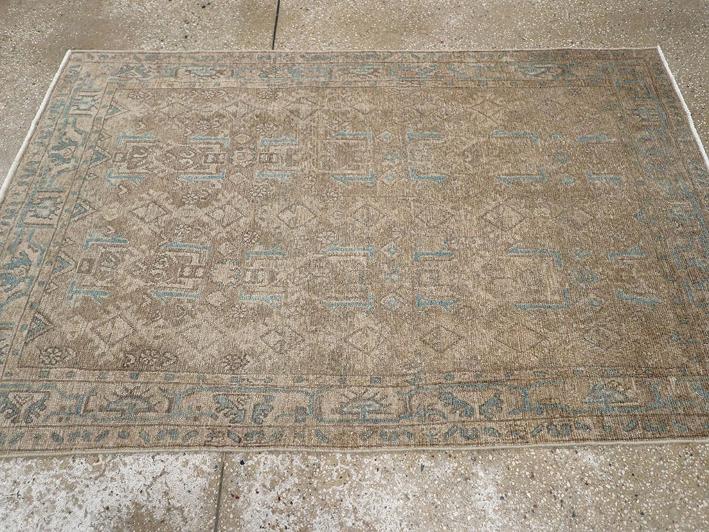 Vintage Persian Malayer Throw Rug, No.32052 - Galerie Shabab